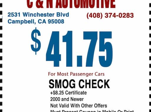 Smog Check Coupon-Campbell